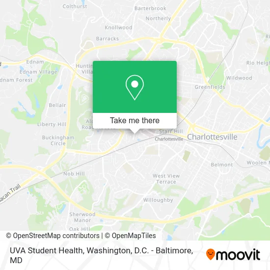 UVA Student Health map