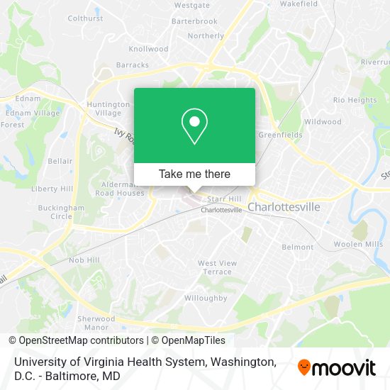 University of Virginia Health System map