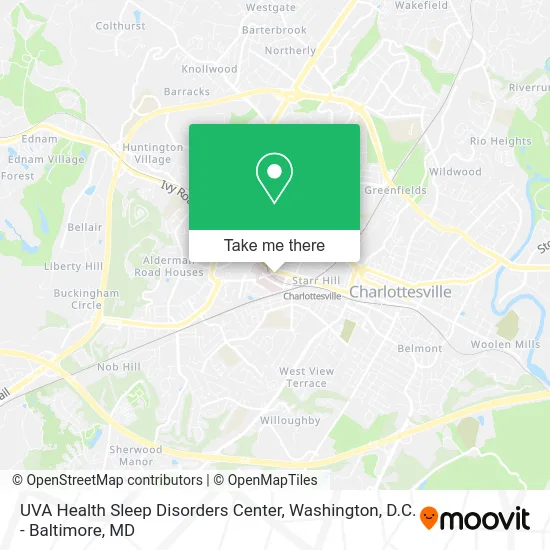 UVA Health Sleep Disorders Center map