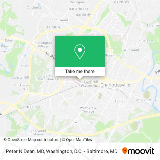 Peter N Dean, MD map