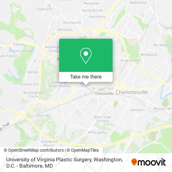 Mapa de University of Virginia Plastic Surgery