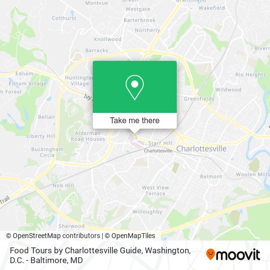 Food Tours by Charlottesville Guide map
