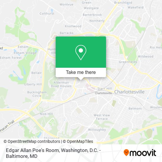 Edgar Allan Poe's Room map