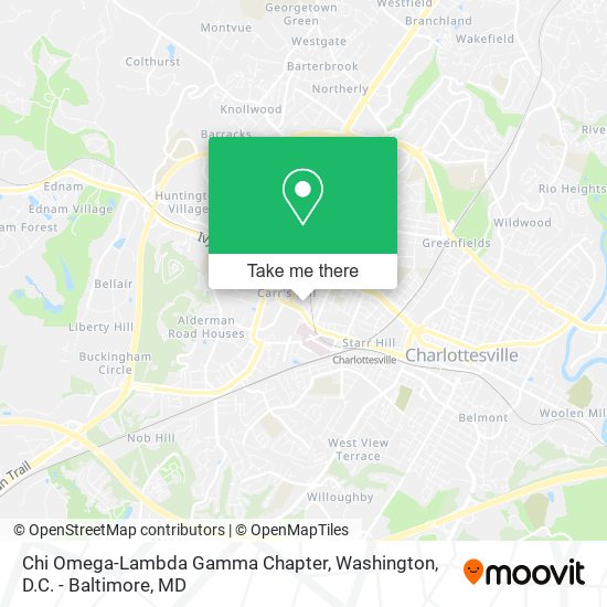 Chi Omega-Lambda Gamma Chapter map