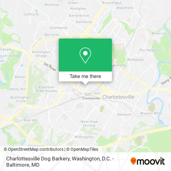 Mapa de Charlottesville Dog Barkery