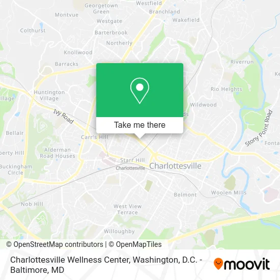Charlottesville Wellness Center map