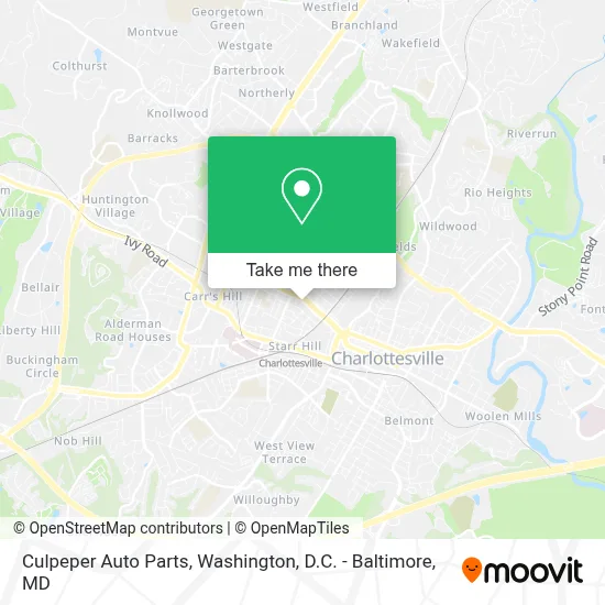 Culpeper Auto Parts map