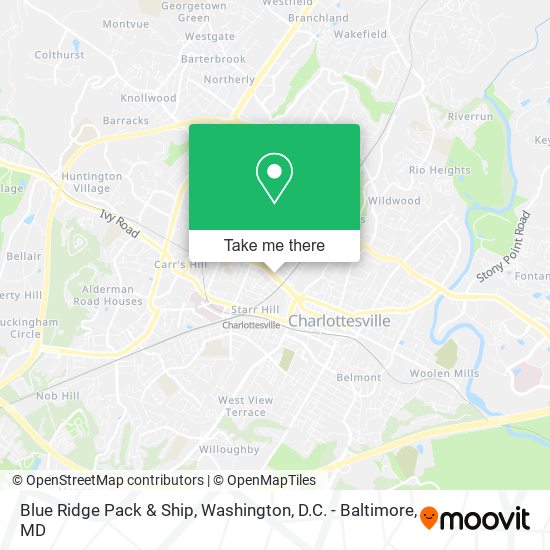 Blue Ridge Pack & Ship map