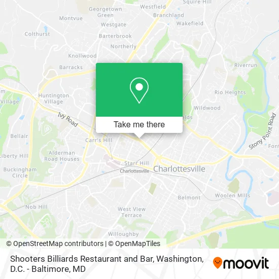 Shooters Billiards Restaurant and Bar map