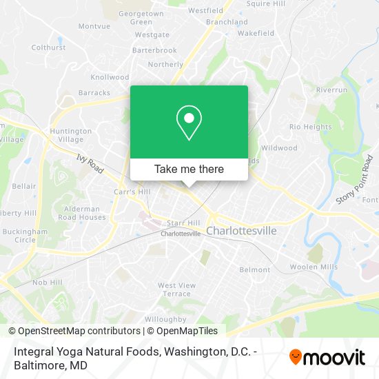 Integral Yoga Natural Foods map
