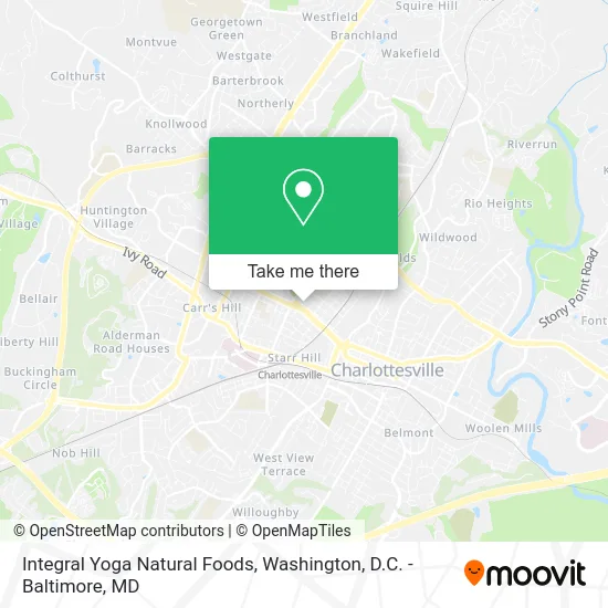 Integral Yoga Natural Foods map