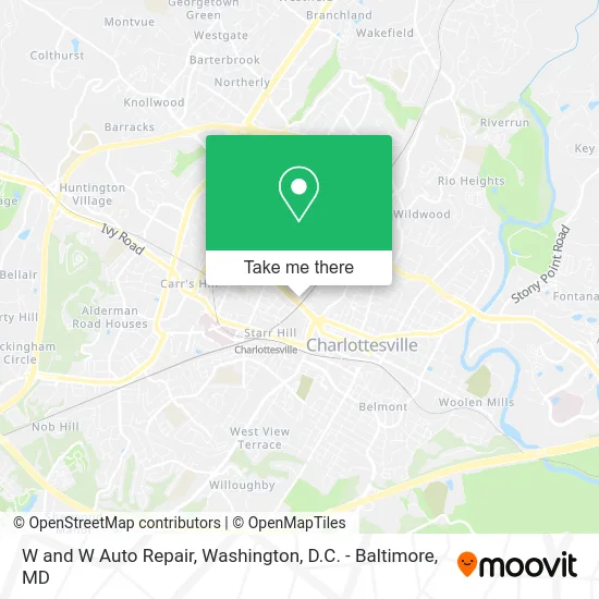 W and W Auto Repair map