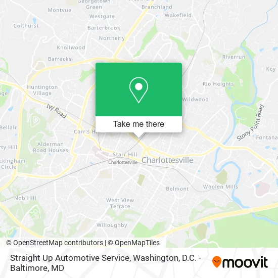 Straight Up Automotive Service map