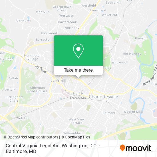 Mapa de Central Virginia Legal Aid