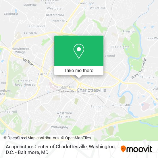 Acupuncture Center of Charlottesville map