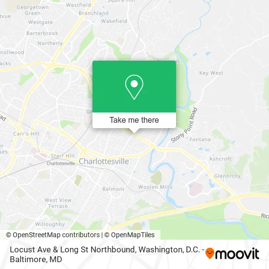 Locust Ave & Long St Northbound map