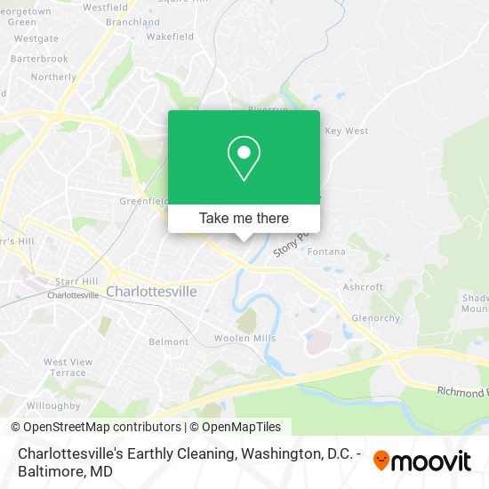 Charlottesville's Earthly Cleaning map