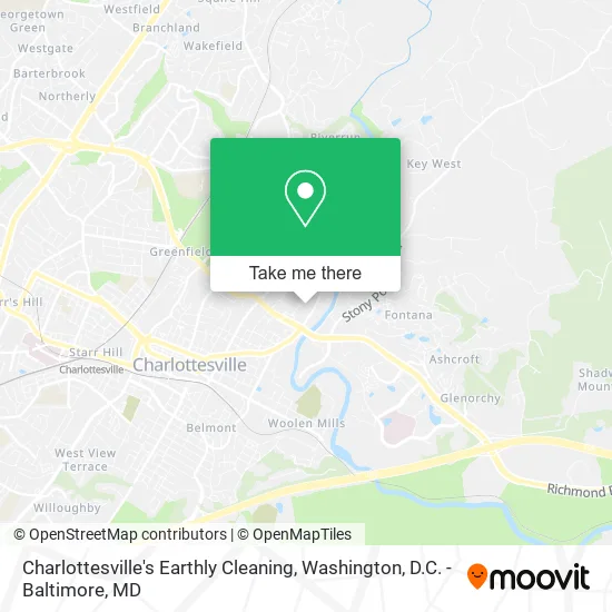 Charlottesville's Earthly Cleaning map