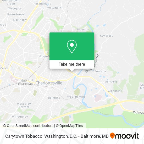 Carytown Tobacco map