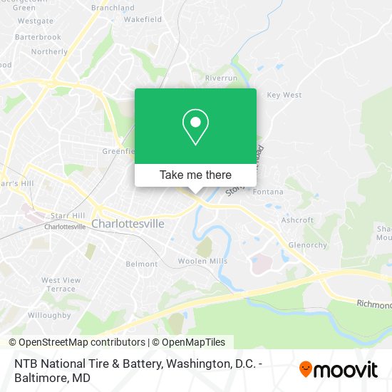 Mapa de NTB National Tire & Battery