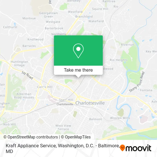 Kraft Appliance Service map