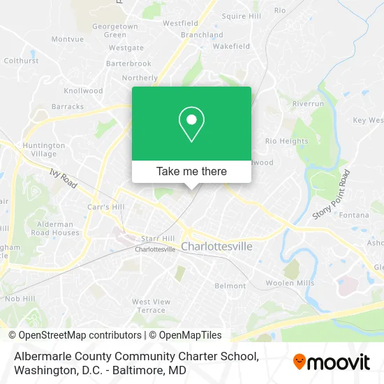 Albermarle County Community Charter School map