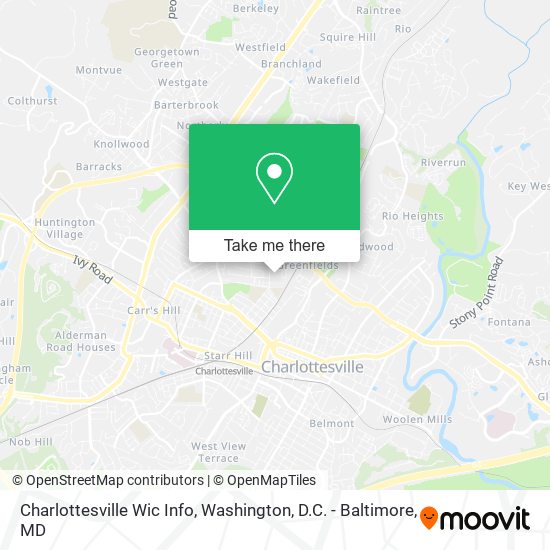 Charlottesville Wic Info map