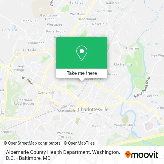 Albemarle County Health Department map