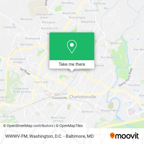 WWWV-FM map