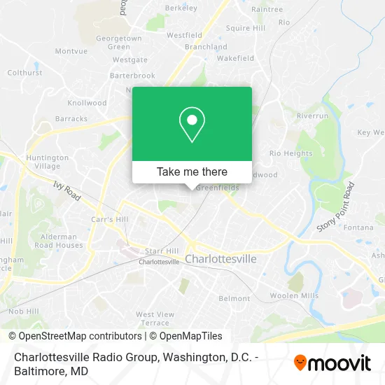 Charlottesville Radio Group map