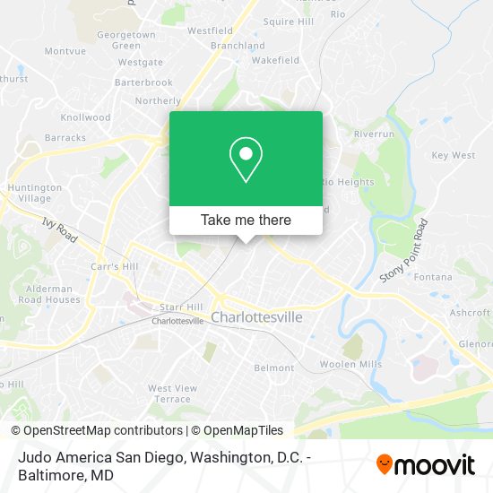 Judo America San Diego map