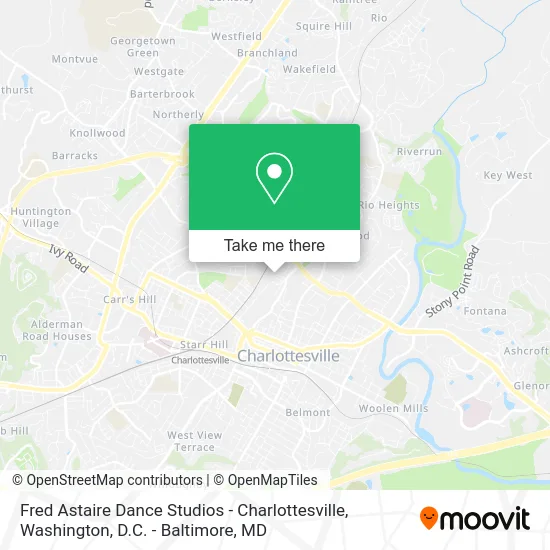 Fred Astaire Dance Studios - Charlottesville map