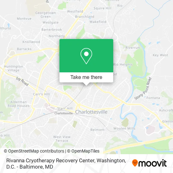 Rivanna Cryotherapy Recovery Center map