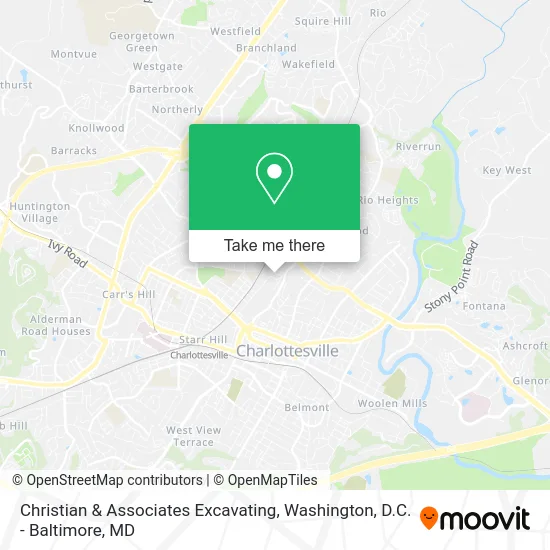 Christian & Associates Excavating map