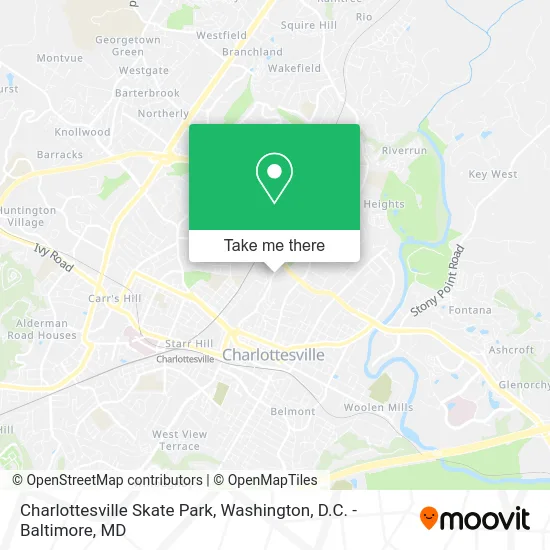 Charlottesville Skate Park map