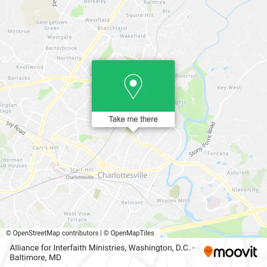 Alliance for Interfaith Ministries map