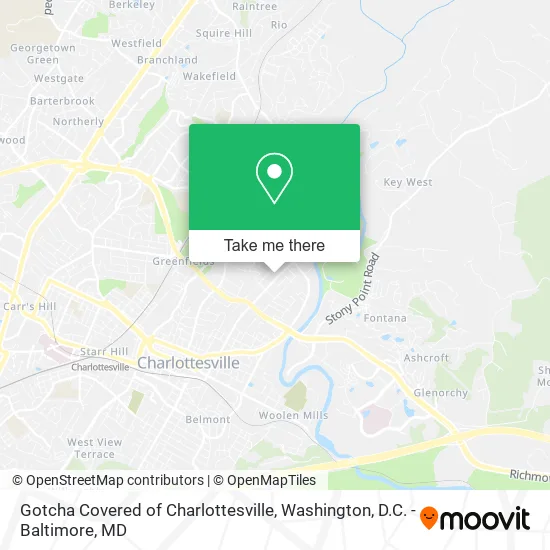 Gotcha Covered of Charlottesville map
