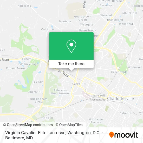 Virginia Cavalier Elite Lacrosse map