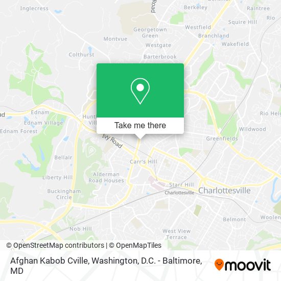 Mapa de Afghan Kabob Cville