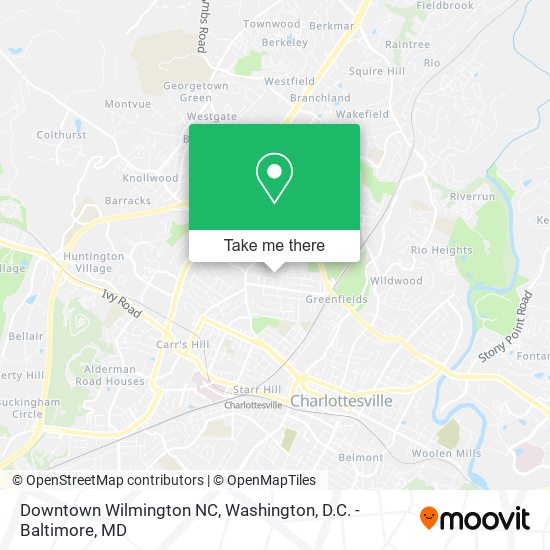 Mapa de Downtown Wilmington NC
