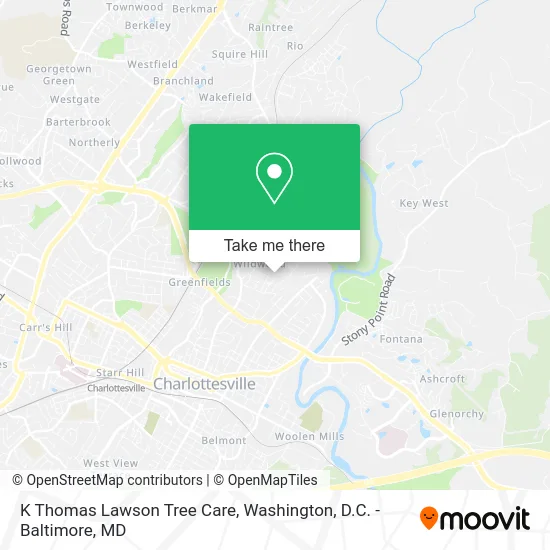 K Thomas Lawson Tree Care map