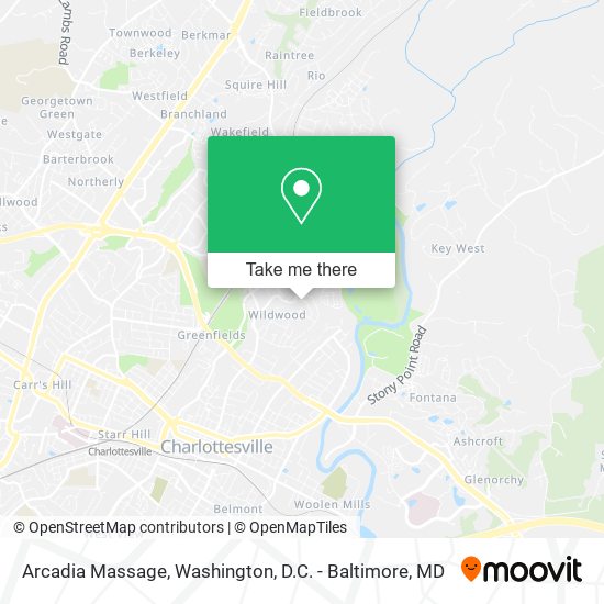 Arcadia Massage map