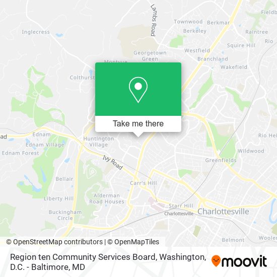 Region ten Community Services Board map