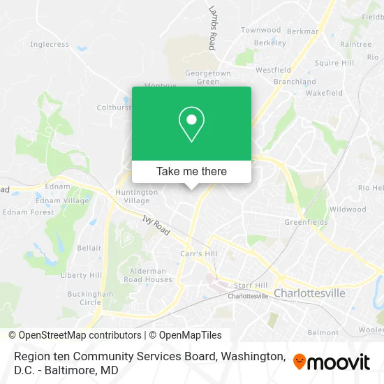 Region ten Community Services Board map