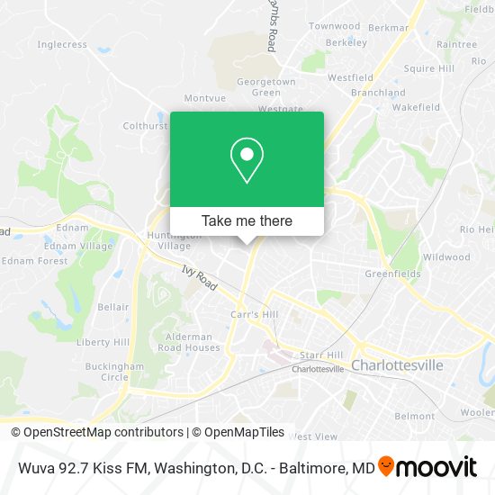 Wuva 92.7 Kiss FM map