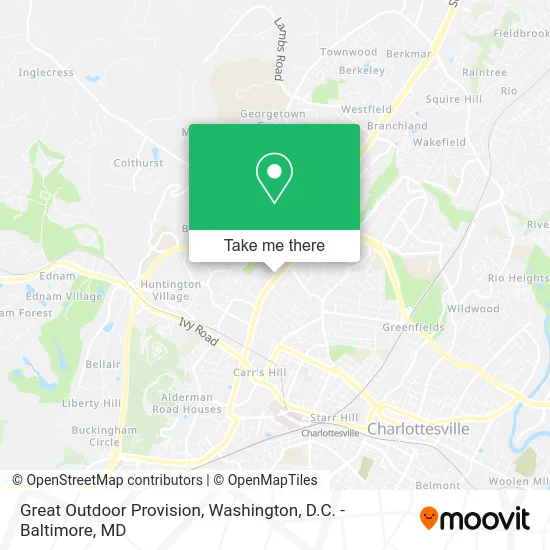 Great Outdoor Provision map