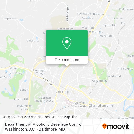 Department of Alcoholic Beverage Control map