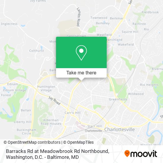 Barracks Rd at Meadowbrook Rd Northbound map