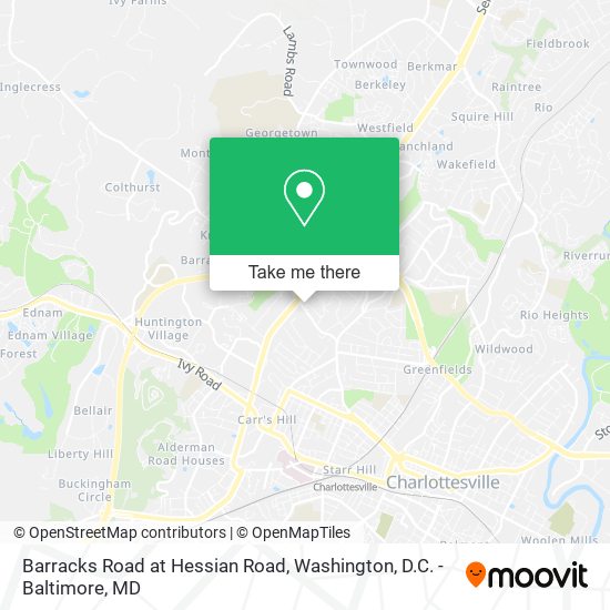 Barracks Road at Hessian Road map