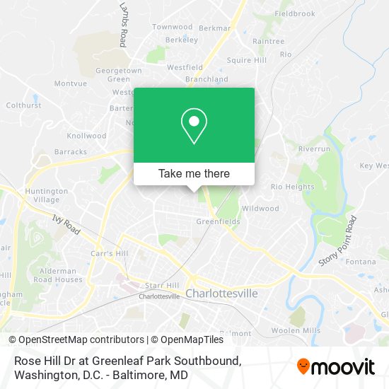 Mapa de Rose Hill Dr at Greenleaf Park Southbound
